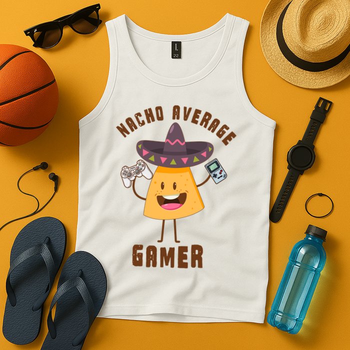 NACHO AVERAGE GAMER FUNNY GAMING MEME Tank Top