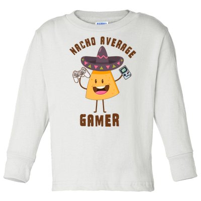 NACHO AVERAGE GAMER FUNNY GAMING MEME Toddler Long Sleeve Shirt