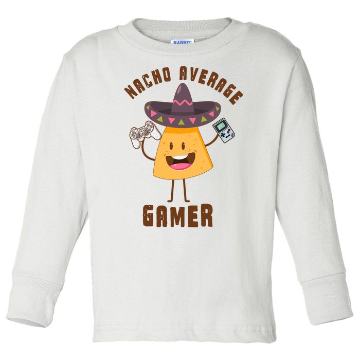 NACHO AVERAGE GAMER FUNNY GAMING MEME Toddler Long Sleeve Shirt