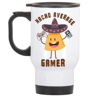 NACHO AVERAGE GAMER FUNNY GAMING MEME Stainless Steel Travel Mug