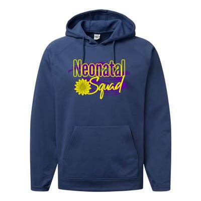 Nurse Appreciation Great Gift Neonatal Squad Rn Lpn Cute Gift Performance Fleece Hoodie