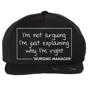 Nursing Ager Gift Funny Job Title Profession Birthday Gift Wool Snapback Cap