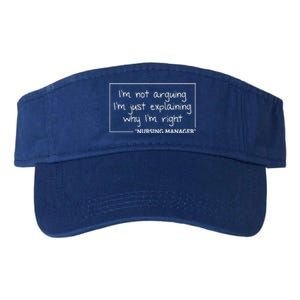 Nursing Ager Gift Funny Job Title Profession Birthday Gift Valucap Bio-Washed Visor