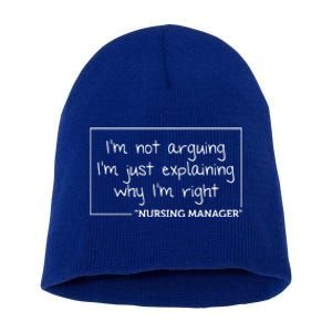 Nursing Ager Gift Funny Job Title Profession Birthday Gift Short Acrylic Beanie