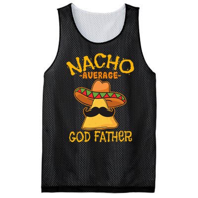 Nacho Average God Father Godparent Cinco de Mayo Fiesta Mesh Reversible Basketball Jersey Tank