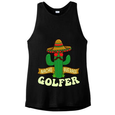 Nacho Average Golfer Golfing Lover Golf Tournament Hobby Ladies PosiCharge Tri-Blend Wicking Tank