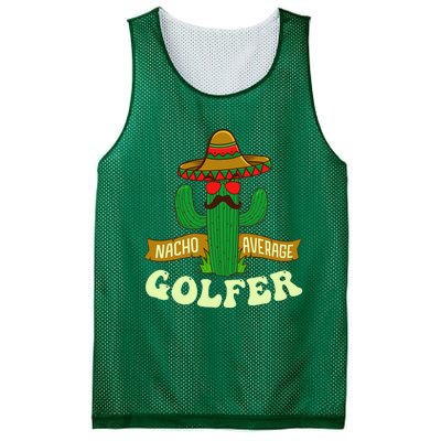 Nacho Average Golfer Golfing Lover Golf Tournament Hobby Mesh Reversible Basketball Jersey Tank