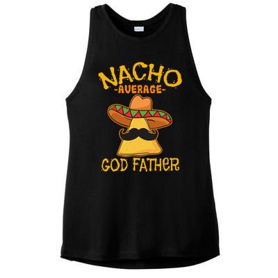 Nacho Average God Father Godparent Cinco De Mayo Fiesta Ladies PosiCharge Tri-Blend Wicking Tank