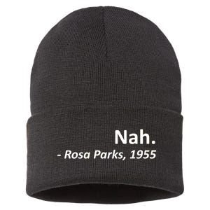 Nah. Rosa Parks, 1955 Quotation Sustainable Knit Beanie