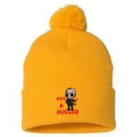 Not A Hugger Funny Jason Friday The 13th Funny Hugger Pom Pom 12in Knit Beanie