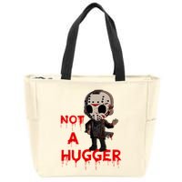 Not A Hugger Funny Jason Friday The 13th Funny Hugger Zip Tote Bag