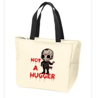 Not A Hugger Funny Jason Friday The 13th Funny Hugger Zip Tote Bag