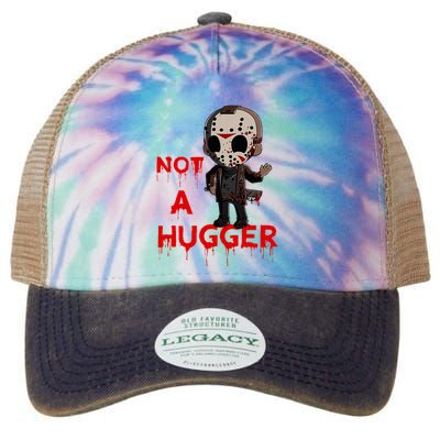 Not A Hugger Funny Jason Friday The 13th Funny Hugger Legacy Tie Dye Trucker Hat
