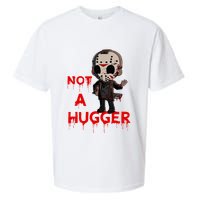 Not A Hugger Funny Jason Friday The 13th Funny Hugger Sueded Cloud Jersey T-Shirt