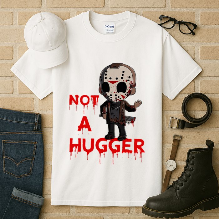Not A Hugger Funny Jason Friday The 13th Funny Hugger Tall T-Shirt