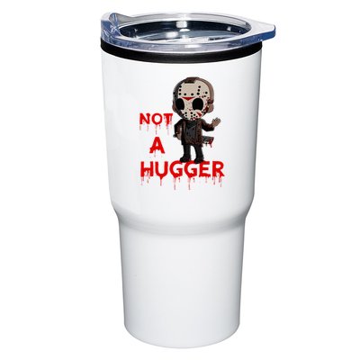 Not A Hugger Funny Jason Friday The 13th Funny Hugger Tumbler