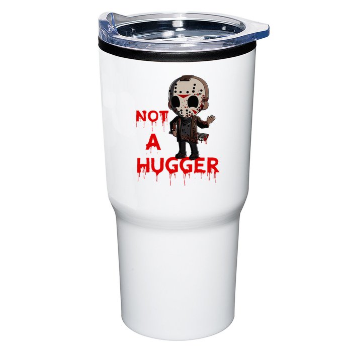 Not A Hugger Funny Jason Friday The 13th Funny Hugger Tumbler