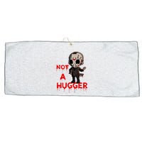Not A Hugger Funny Jason Friday The 13th Funny Hugger Large Microfiber Waffle Golf Towel