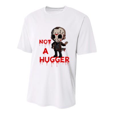 Not A Hugger Funny Jason Friday The 13th Funny Hugger Youth Performance Sprint T-Shirt