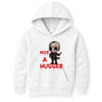 Not A Hugger Funny Jason Friday The 13th Funny Hugger Kids Hoodie