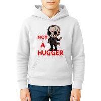 Not A Hugger Funny Jason Friday The 13th Funny Hugger Kids Hoodie