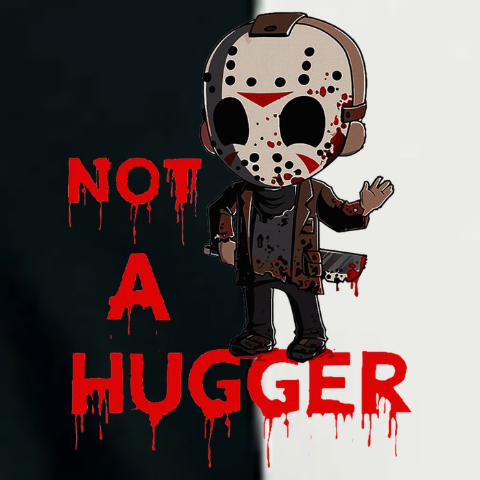 Not A Hugger Funny Jason Friday The 13th Funny Hugger Infant Baby Jersey Bodysuit