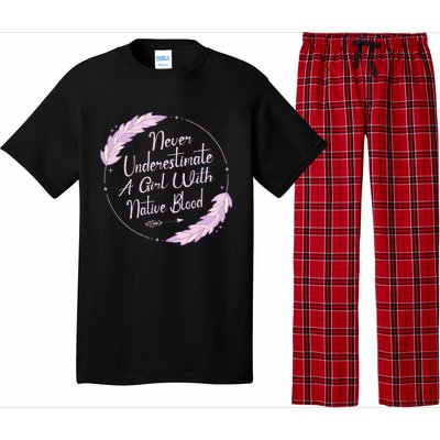 Native American Heritage Indigenous Girl With Native Blood Pajama Set