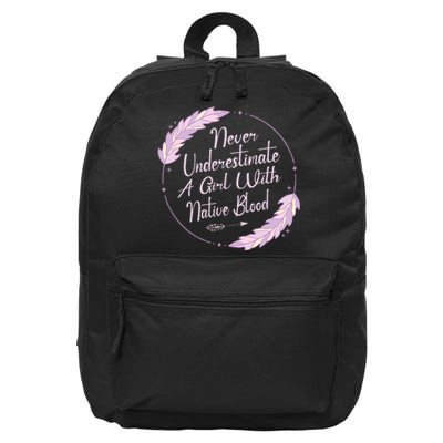 Native American Heritage Indigenous Girl With Native Blood 16 in Basic Backpack