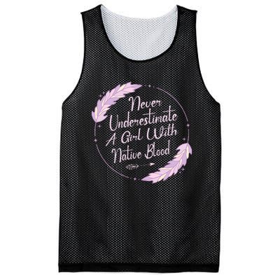 Native American Heritage Indigenous Girl With Native Blood Mesh Reversible Basketball Jersey Tank