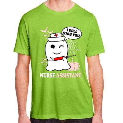 Nurse Assistant Halloween I Will Stab You Funny Ghost Great Gift Adult ChromaSoft Performance T-Shirt