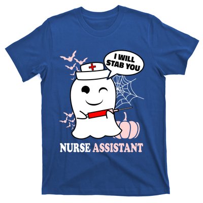 Nurse Assistant Halloween I Will Stab You Funny Ghost Great Gift T-Shirt