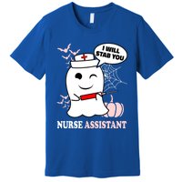 Nurse Assistant Halloween I Will Stab You Funny Ghost Great Gift Premium T-Shirt