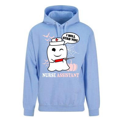 Nurse Assistant Halloween I Will Stab You Funny Ghost Great Gift Unisex Surf Hoodie