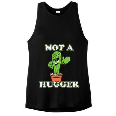 Not A Hugger Personal Boundaries Introvert Warning Ladies PosiCharge Tri-Blend Wicking Tank