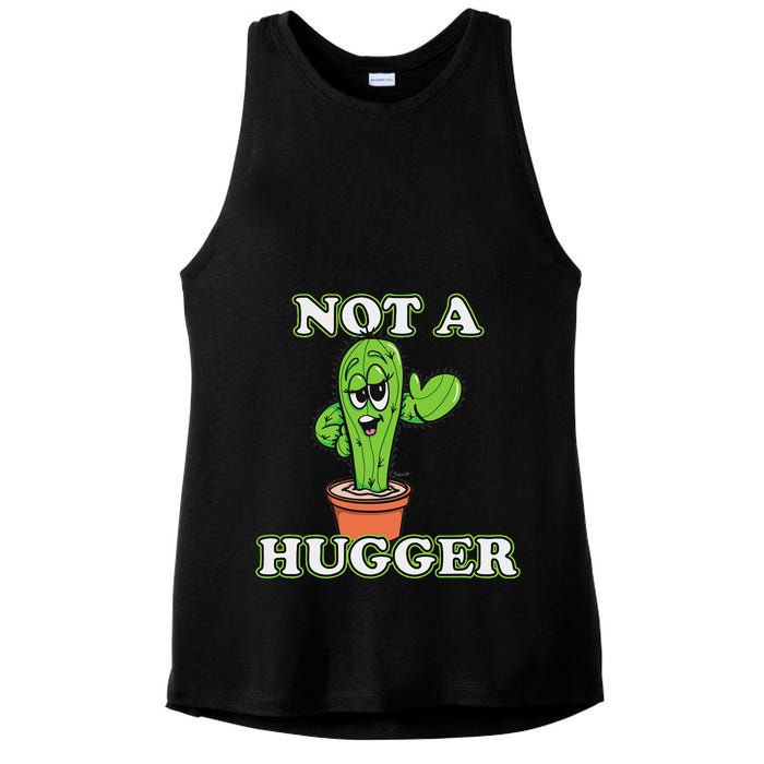 Not A Hugger Personal Boundaries Introvert Warning Ladies PosiCharge Tri-Blend Wicking Tank