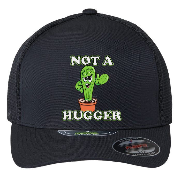 Not A Hugger Personal Boundaries Introvert Warning Flexfit Unipanel Trucker Cap