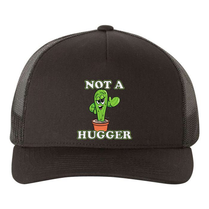 Not A Hugger Personal Boundaries Introvert Warning Yupoong Adult 5-Panel Trucker Hat