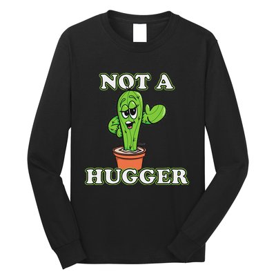 Not A Hugger Personal Boundaries Introvert Warning Long Sleeve Shirt