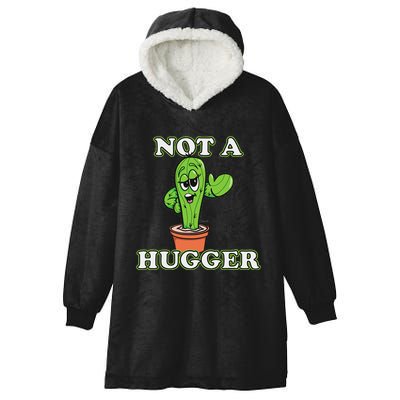 Not A Hugger Personal Boundaries Introvert Warning Hooded Wearable Blanket