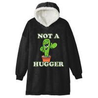 Not A Hugger Personal Boundaries Introvert Warning Hooded Wearable Blanket