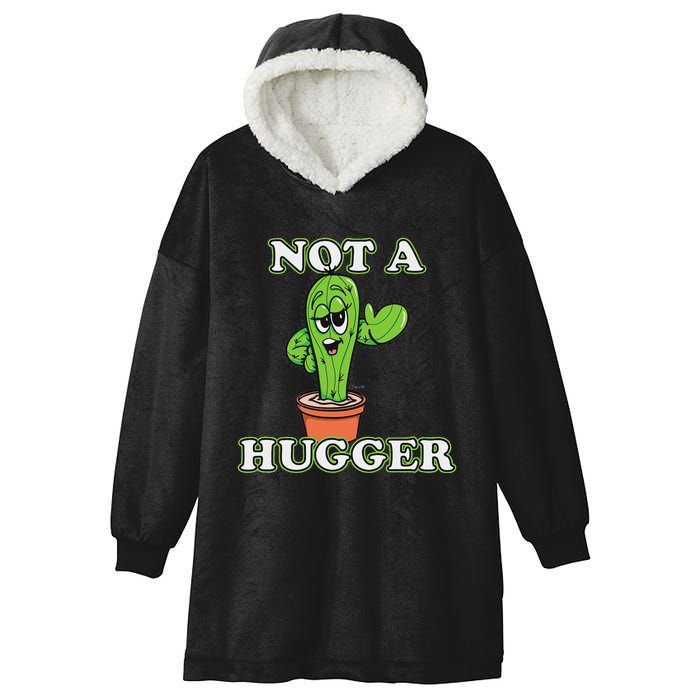 Not A Hugger Personal Boundaries Introvert Warning Hooded Wearable Blanket