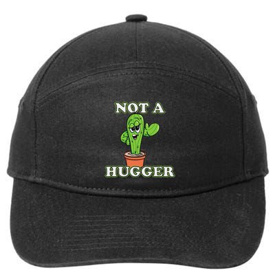Not A Hugger Personal Boundaries Introvert Warning 7-Panel Snapback Hat