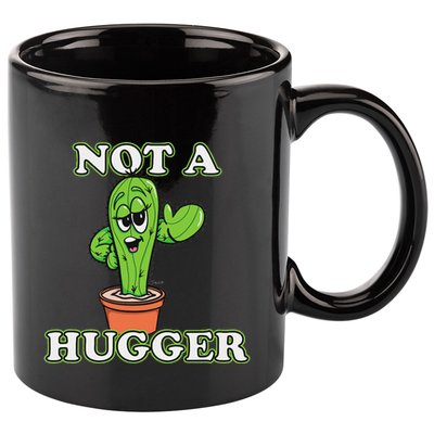 Not A Hugger Personal Boundaries Introvert Warning 11oz C Handle Ceramic Mug