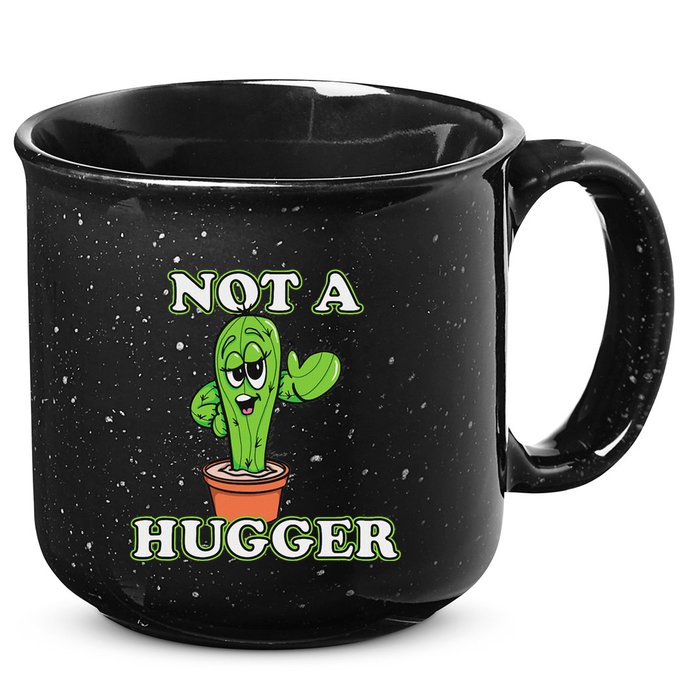 Not A Hugger Personal Boundaries Introvert Warning 15oz Campfire Ceramic Mug
