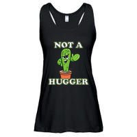 Not A Hugger Personal Boundaries Introvert Warning Ladies Essential Flowy Tank