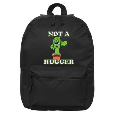 Not A Hugger Personal Boundaries Introvert Warning 16 in Basic Backpack