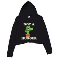 Not A Hugger Personal Boundaries Introvert Warning Crop Fleece Hoodie