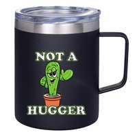 Not A Hugger Personal Boundaries Introvert Warning 12oz Stainless Steel Coffee Mug
