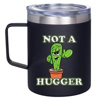 Not A Hugger Personal Boundaries Introvert Warning 12oz Stainless Steel Coffee Mug