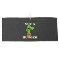 Not A Hugger Personal Boundaries Introvert Warning Large Microfiber Waffle Golf Towel